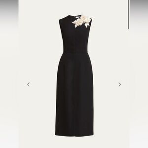 Erdem dress with contrast 3D floral applique